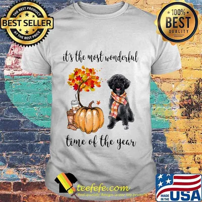 Yorkie it's the most wonderful time of the year maple leaves tree shirt