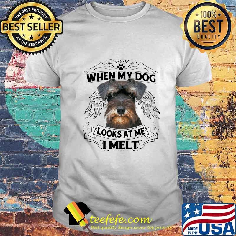 Yorkie when my paw dog looks at me i melt shirt Yorkie when my paw dog looks at me i melt shirt