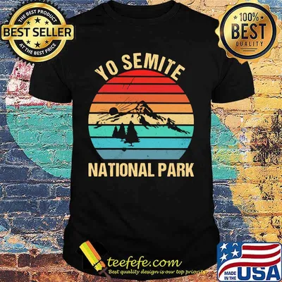 Yosemite national park vintage retro shirt