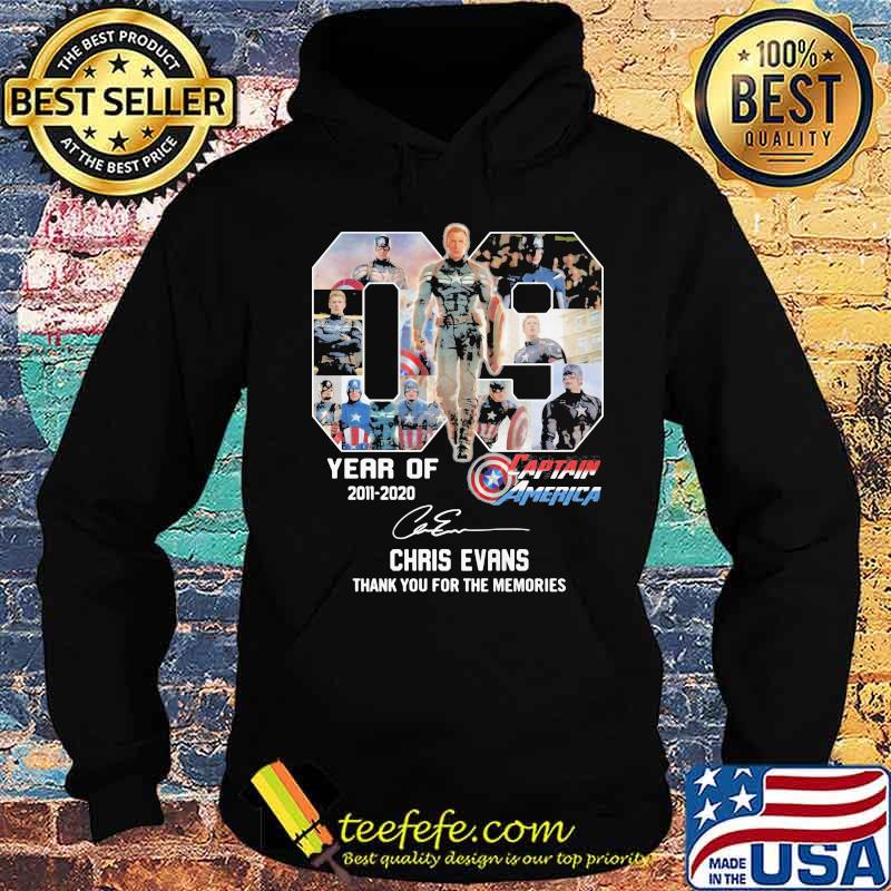 09 year of 2011 2020 captain america chris evans thank for the memories signatures s Hoodie 09 year of 2011 2020 captain america chris evans thank for the memories signatures s Hoodie