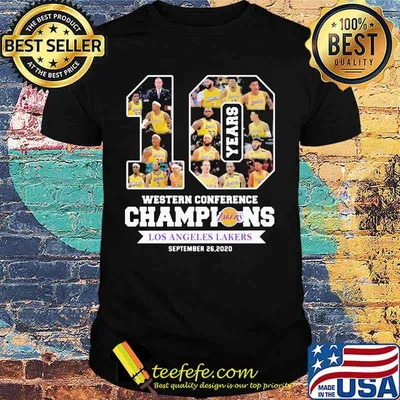 10 years western conference los angeles lakers champions shirt