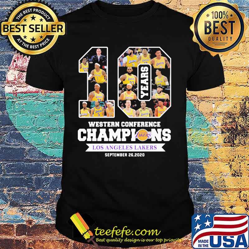 10 years western conference los angeles lakers champions shirt