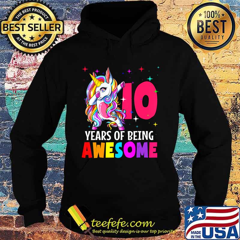 10th Birthday Dabbing Unicorn Party Gift 10 Years Old Girls T-Shirt Hoodie 10th Birthday Dabbing Unicorn Party Gift 10 Years Old Girls T-Shirt Hoodie