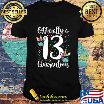 13th birthday officially a quaranteen teenager 13 years old T-Shirt