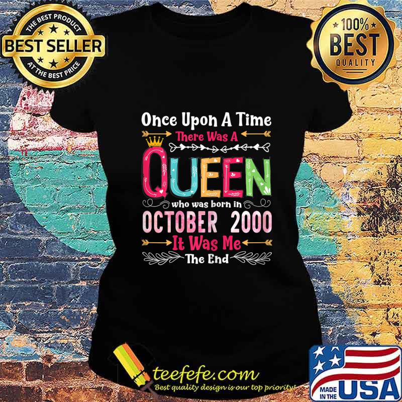 20 Years Birthday Girls 20th Birthday Queen October 2000 T-Shirt Ladies tee 20 Years Birthday Girls 20th Birthday Queen October 2000 T-Shirt Ladies tee