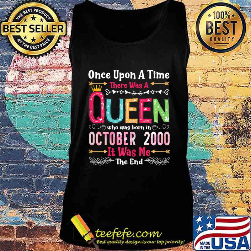 20 Years Birthday Girls 20th Birthday Queen October 2000 T-Shirt Tank top 20 Years Birthday Girls 20th Birthday Queen October 2000 T-Shirt Tank top
