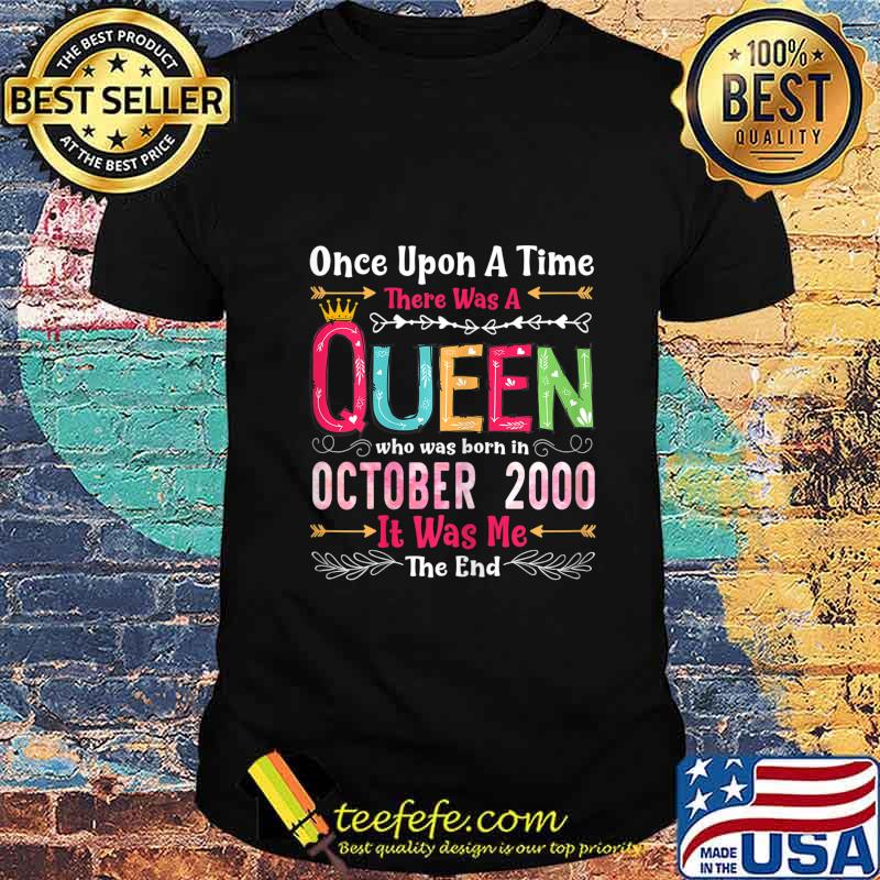 20 Years Birthday Girls 20th Birthday Queen October 2000 T-Shirt 20 Years Birthday Girls 20th Birthday Queen October 2000 T-Shirt