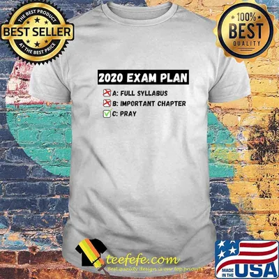 2020 Exam Plan full syllabus important chapter T-Shirt