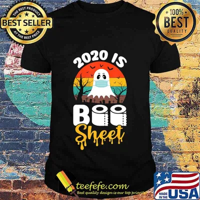 2020 is Boo Sheet Shirt Women Men Halloween Ghost in Mask T-Shirt