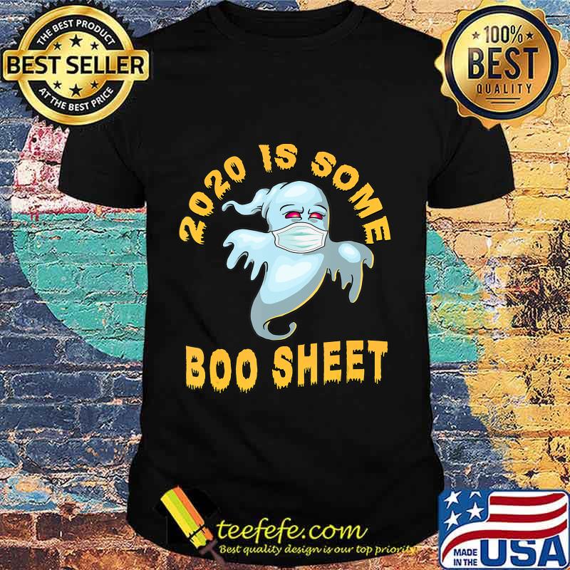 2020 Is Some Boo Sheet Funny Halloween Ghost Costume Men Kid T-Shirt