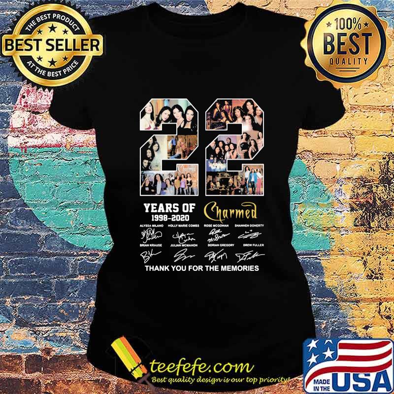 22 years of 1998 2020 charmed thank you for the memories signatures s Ladies tee 22 years of 1998 2020 charmed thank you for the memories signatures s Ladies tee