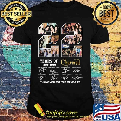 22 years of 1998 2020 charmed thank you for the memories signatures shirt