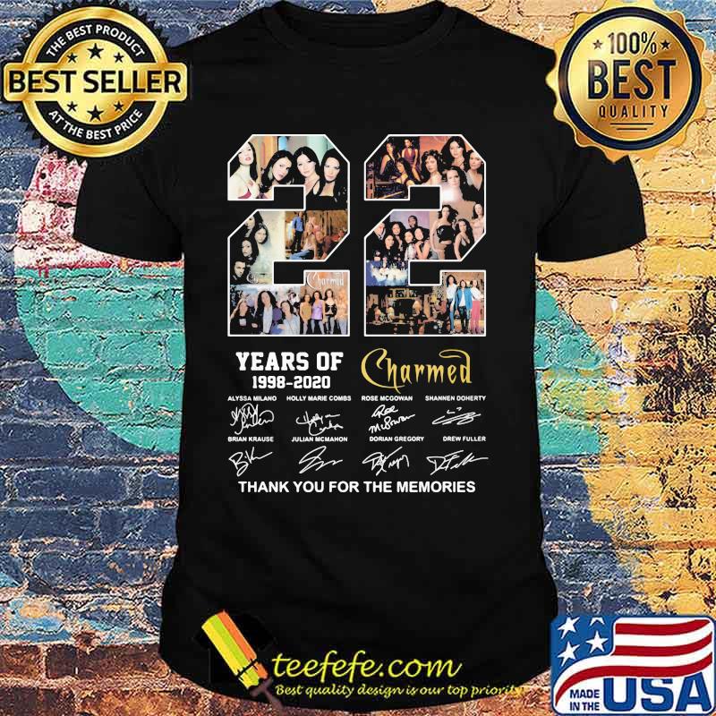 22 years of 1998 2020 charmed thank you for the memories signatures shirt 22 years of 1998 2020 charmed thank you for the memories signatures shirt