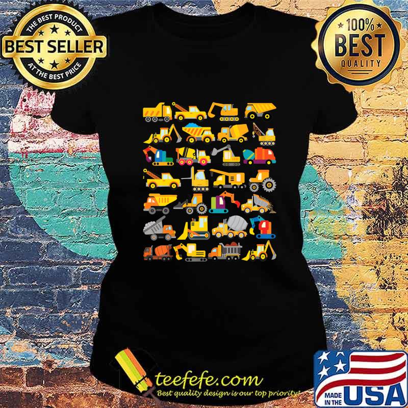 28 Types of Construction Excavator Bulldozer Truck Crane T-Shirt Ladies tee 28 Types of Construction Excavator Bulldozer Truck Crane T-Shirt Ladies tee