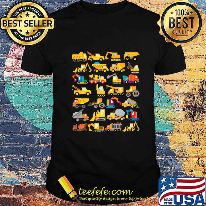 28 Types of Construction Excavator Bulldozer Truck Crane T-Shirt 28 Types of Construction Excavator Bulldozer Truck Crane T-Shirt
