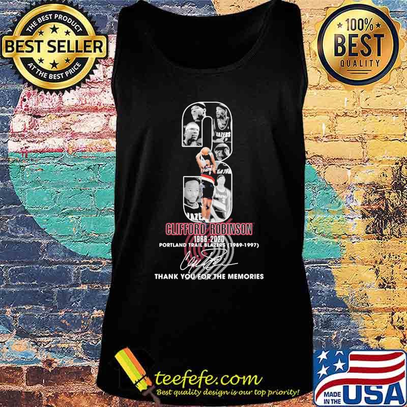 3 clifford robinson 1966 2020 portland trail blazers thank you for the memories signature s Tank top 3 clifford robinson 1966 2020 portland trail blazers thank you for the memories signature s Tank top