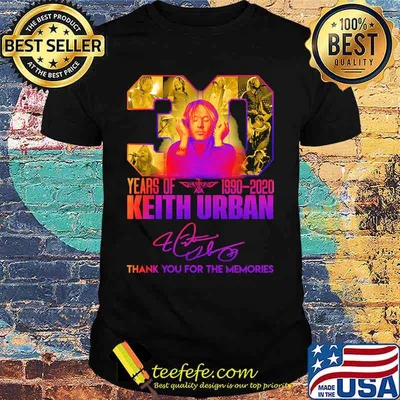 30 years of 1990 2020 keith urban thank for the memories signature shirt