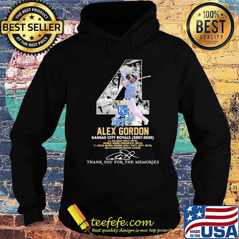 4 alex gordon kansas city royals 2007 2020 thank for the memories signatures s Hoodie 4 alex gordon kansas city royals 2007 2020 thank for the memories signatures s Hoodie