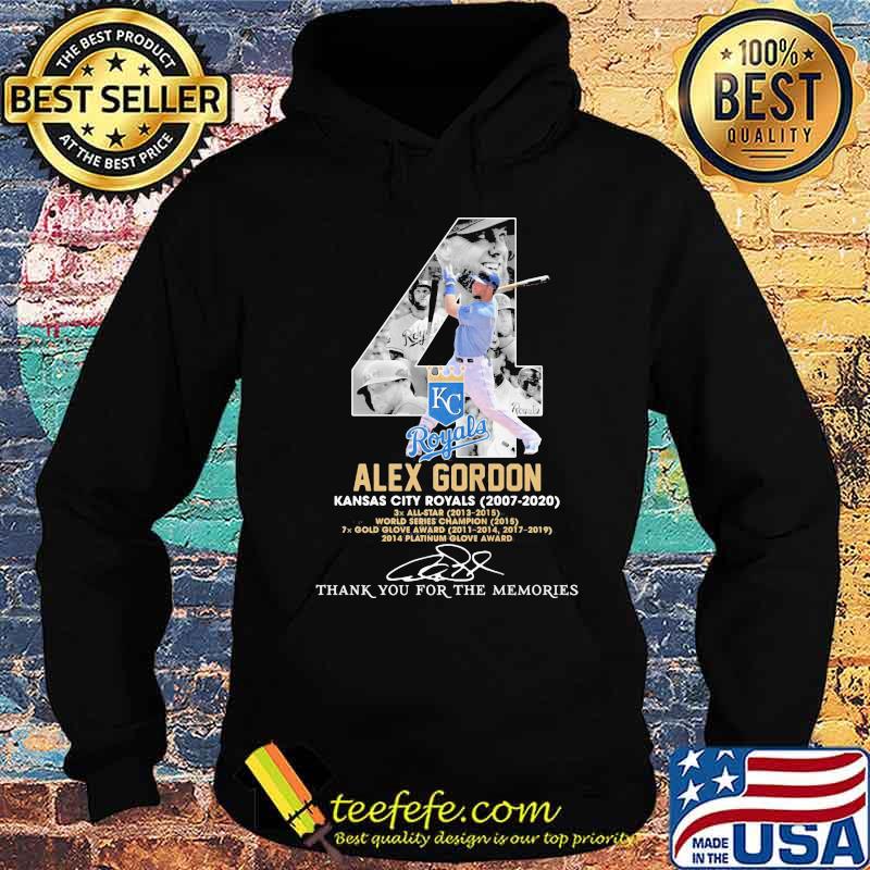 4 alex gordon kansas city royals 2007 2020 thank for the memories signatures s Hoodie 4 alex gordon kansas city royals 2007 2020 thank for the memories signatures s Hoodie