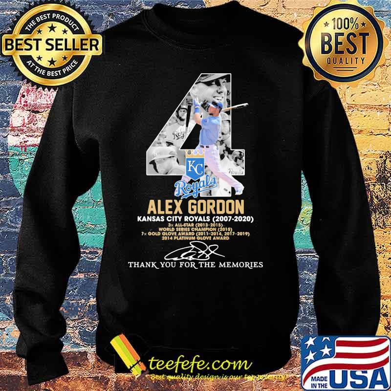 4 alex gordon kansas city royals 2007 2020 thank for the memories signatures s Sweater 4 alex gordon kansas city royals 2007 2020 thank for the memories signatures s Sweater