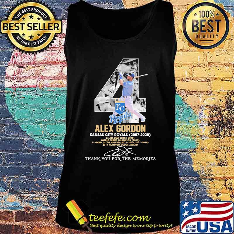 4 alex gordon kansas city royals 2007 2020 thank for the memories signatures s Tank top 4 alex gordon kansas city royals 2007 2020 thank for the memories signatures s Tank top