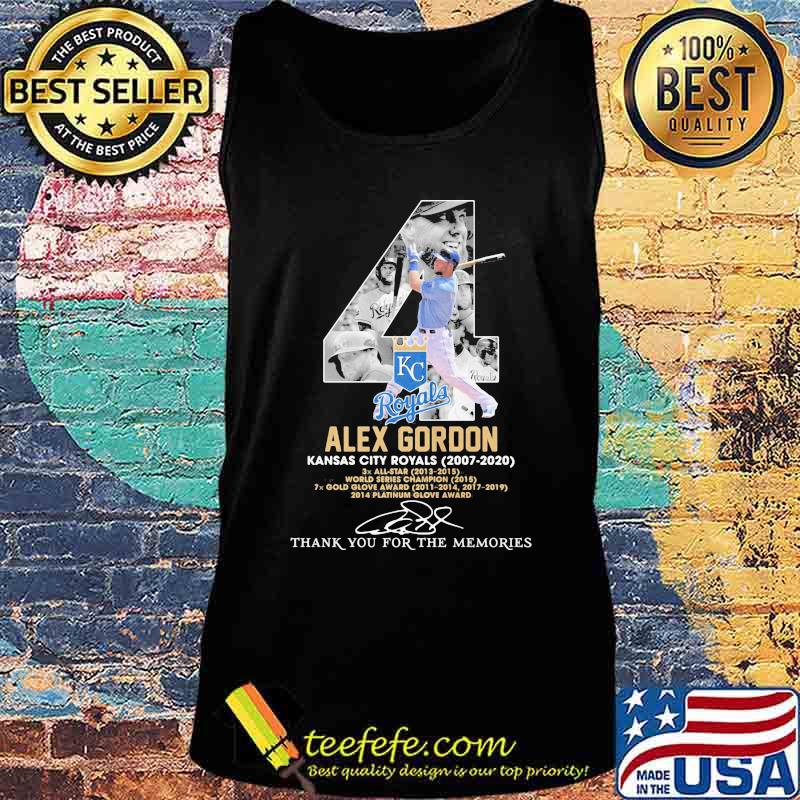 4 alex gordon kansas city royals 2007 2020 thank for the memories signatures s Tank top 4 alex gordon kansas city royals 2007 2020 thank for the memories signatures s Tank top