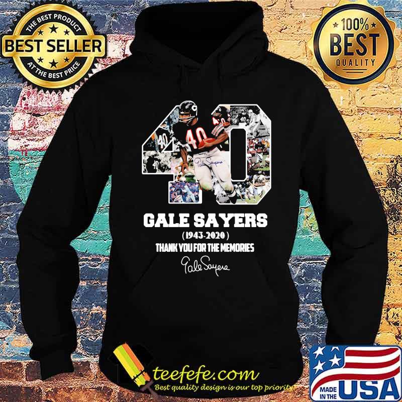 40 gale sayers 1943 2020 thank for the memories signature s Hoodie 40 gale sayers 1943 2020 thank for the memories signature s Hoodie