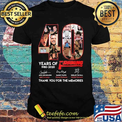 40 years of 1980 2020 the shining thank you for the memories signatures shirt