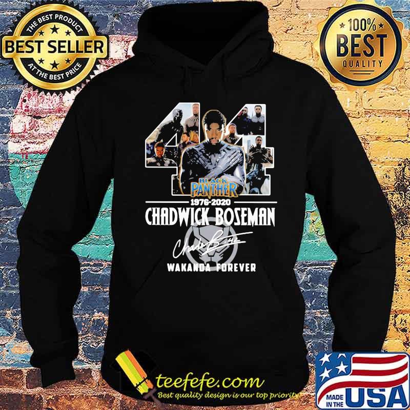 44 black panther 1976 2020 rip chadwick wakanda forever signature s Hoodie 44 black panther 1976 2020 rip chadwick wakanda forever signature s Hoodie