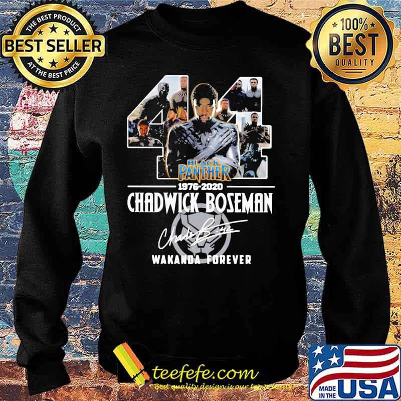 44 black panther 1976 2020 rip chadwick wakanda forever signature s Sweater 44 black panther 1976 2020 rip chadwick wakanda forever signature s Sweater
