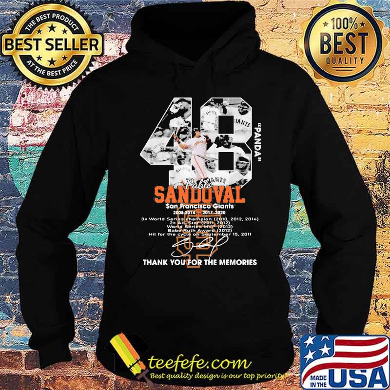 48 panda pablo sandoval san francisco giants thank you for the memories signature s Hoodie 48 panda pablo sandoval san francisco giants thank you for the memories signature s Hoodie