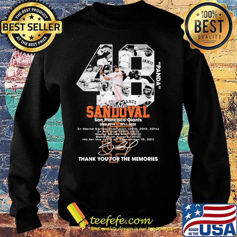 48 panda pablo sandoval san francisco giants thank you for the memories signature s Sweater 48 panda pablo sandoval san francisco giants thank you for the memories signature s Sweater