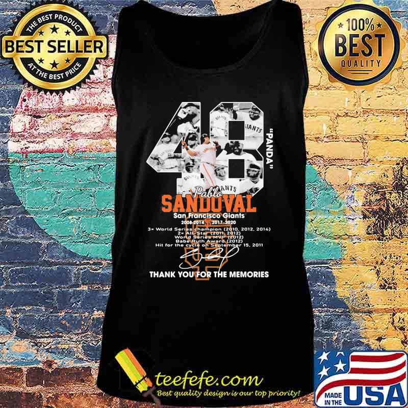 48 panda pablo sandoval san francisco giants thank you for the memories signature s Tank top 48 panda pablo sandoval san francisco giants thank you for the memories signature s Tank top