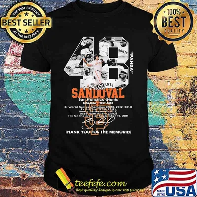 48 panda pablo sandoval san francisco giants thank you for the memories signature shirt