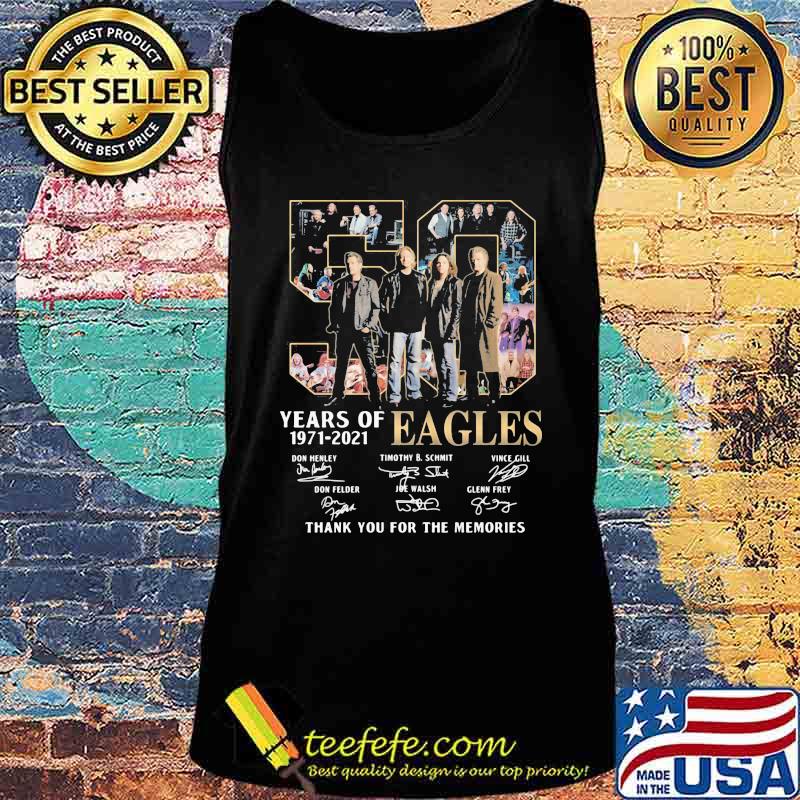 50 years of 1971 2021 eagles thank for the memories signatures s Tank top 50 years of 1971 2021 eagles thank for the memories signatures s Tank top