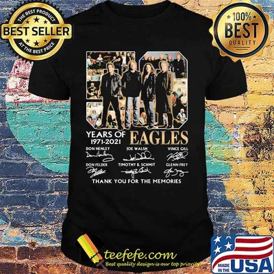 50 years of 1971 2021 eagles thank for the memories signatures shirt