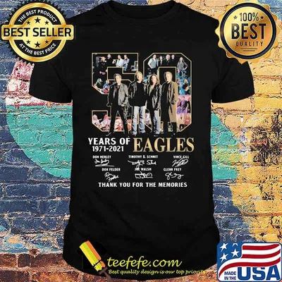 50 years of 1971 2021 eagles thank for the memories signatures shirt