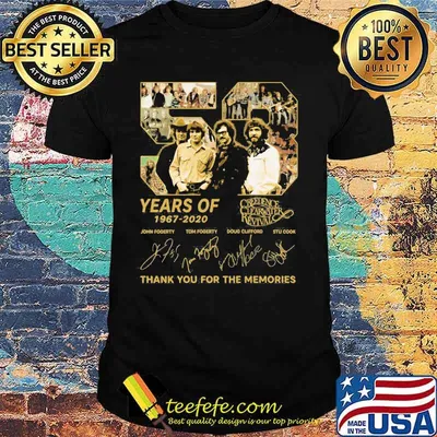 53 years of 1967 2020 creedence clearwater revival thank for the memories signatures shirt