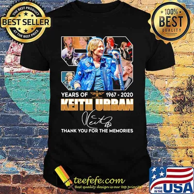 53 years of 1967 2020 keith urban thank for the memories signature shirt