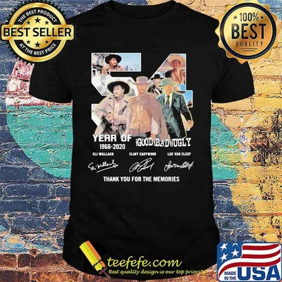 54 years of 1966 2020 the good bad ugly thank for the memories signatures shirt