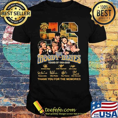 56 the moody blues years of 1964 2020 thank you for the memories signatures shirt