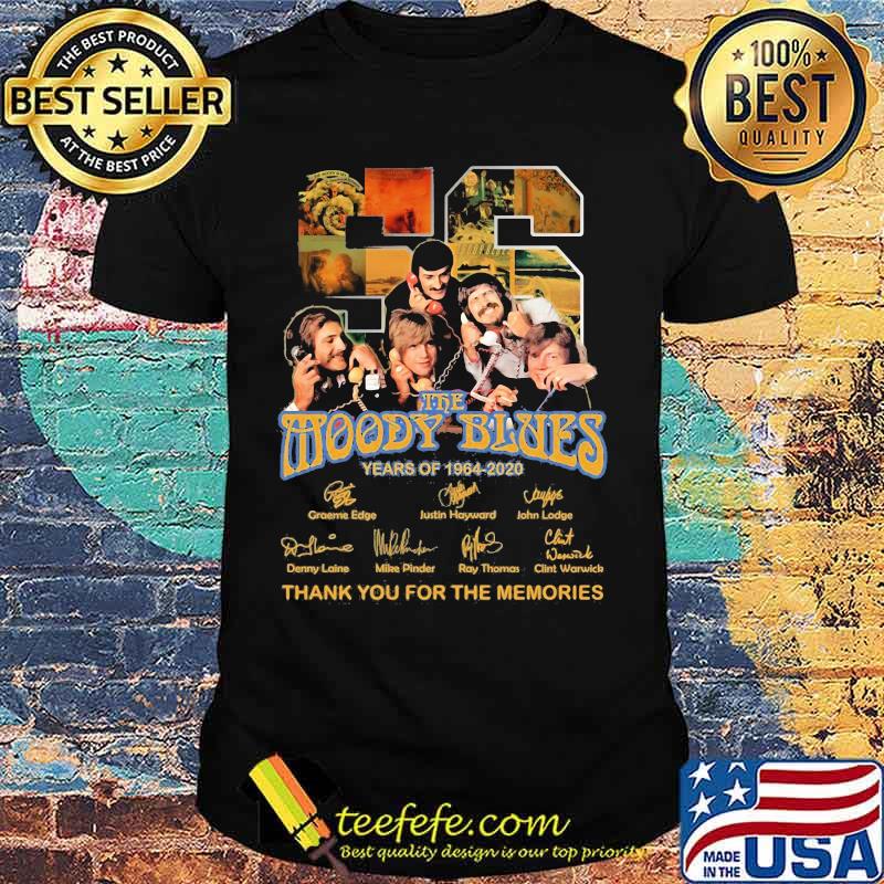 56 the moody blues years of 1964 2020 thank you for the memories signatures shirt
