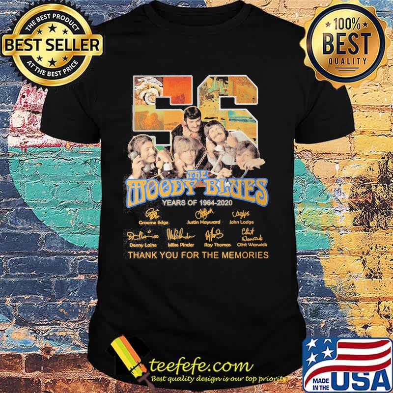 56 years of 1964 2020 the moody blues thank for the memories signatures shirt