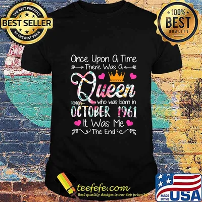 59 Years Birthday Girls 59th Birthday Queen October 1961 T-Shirt
