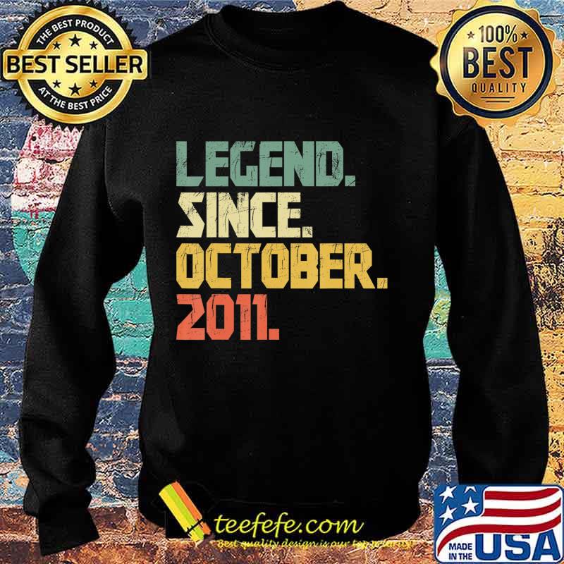 9 Year old Gifts Shirt Boys Girls Legend Since October 2011 T-Shirt Sweater 9 Year old Gifts Shirt Boys Girls Legend Since October 2011 T-Shirt Sweater