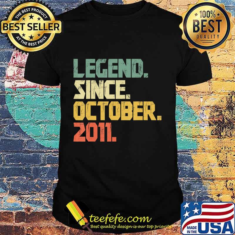 9 Year old Gifts Shirt Boys Girls Legend Since October 2011 T-Shirt 9 Year old Gifts Shirt Boys Girls Legend Since October 2011 T-Shirt