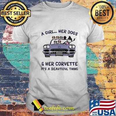 A girl her cats and her corvette it's a beautiful thing shirt