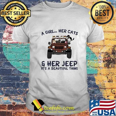 A girl her cats and her it's a beautiful thing shirt