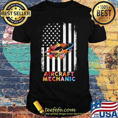 Aircraft Mechanic American Flag Independence Day Shirt