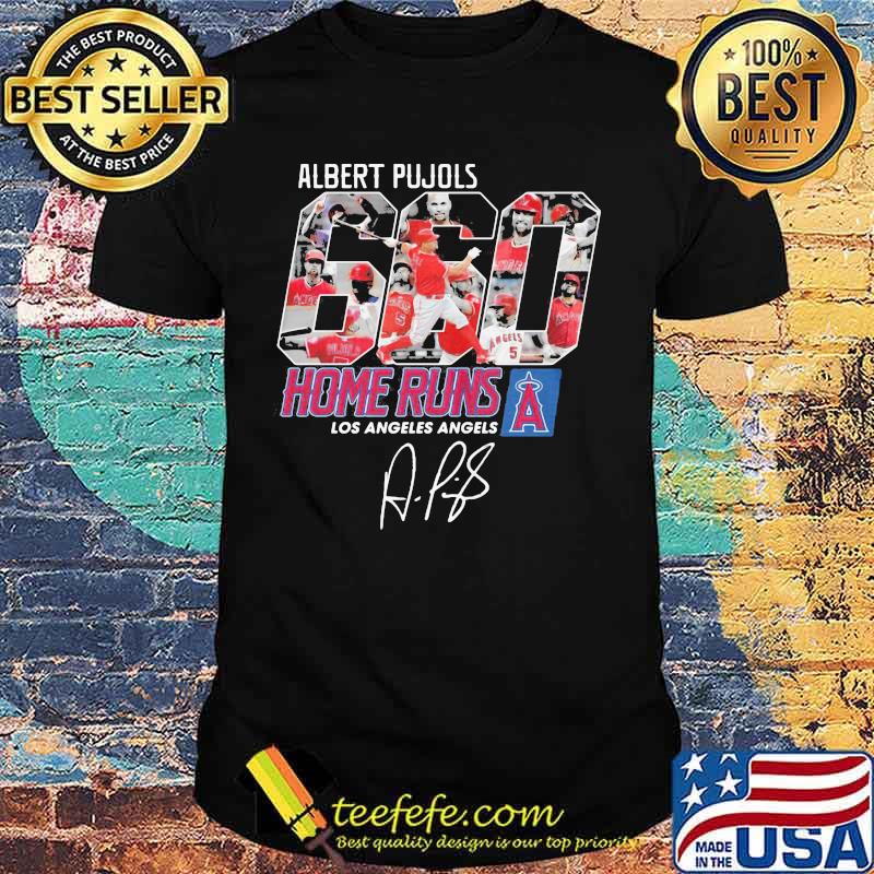 Albert pujols 660 home runs los angeles angels signature shirt